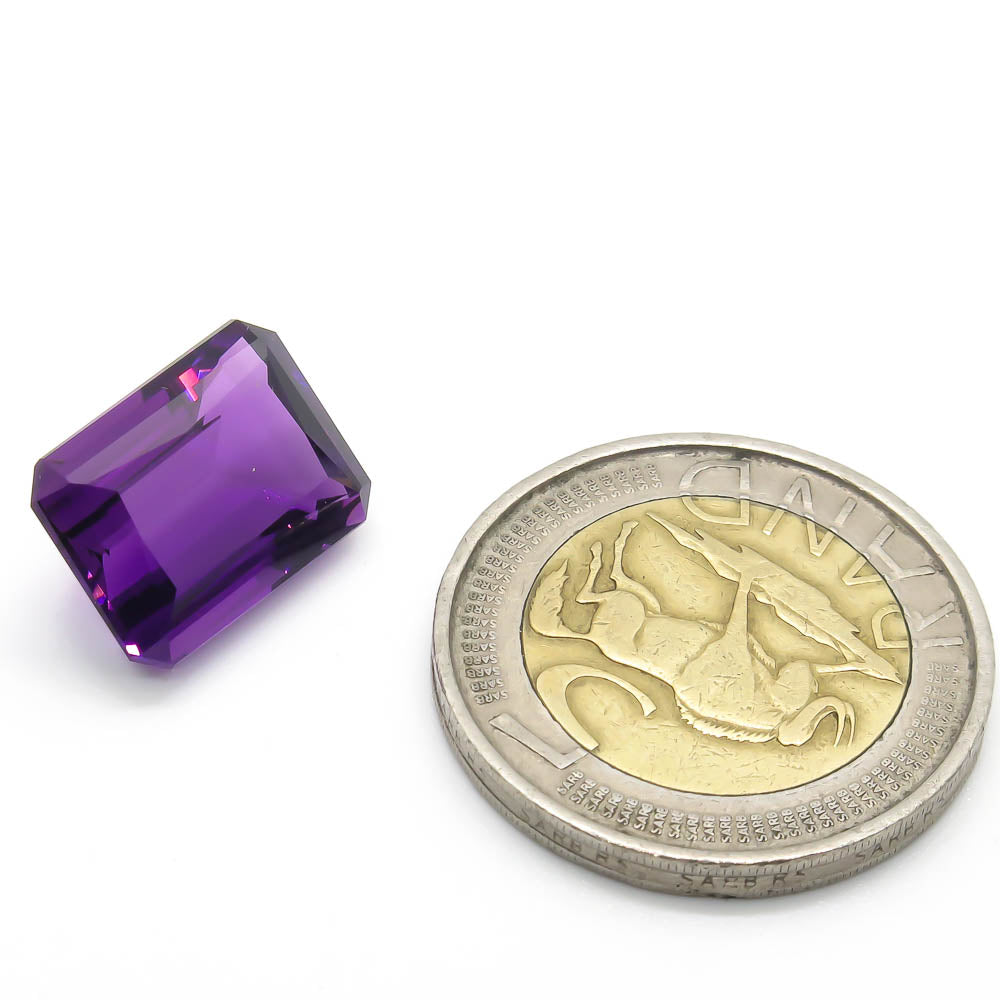 11.15 ct Octagon Faceted Amethyst