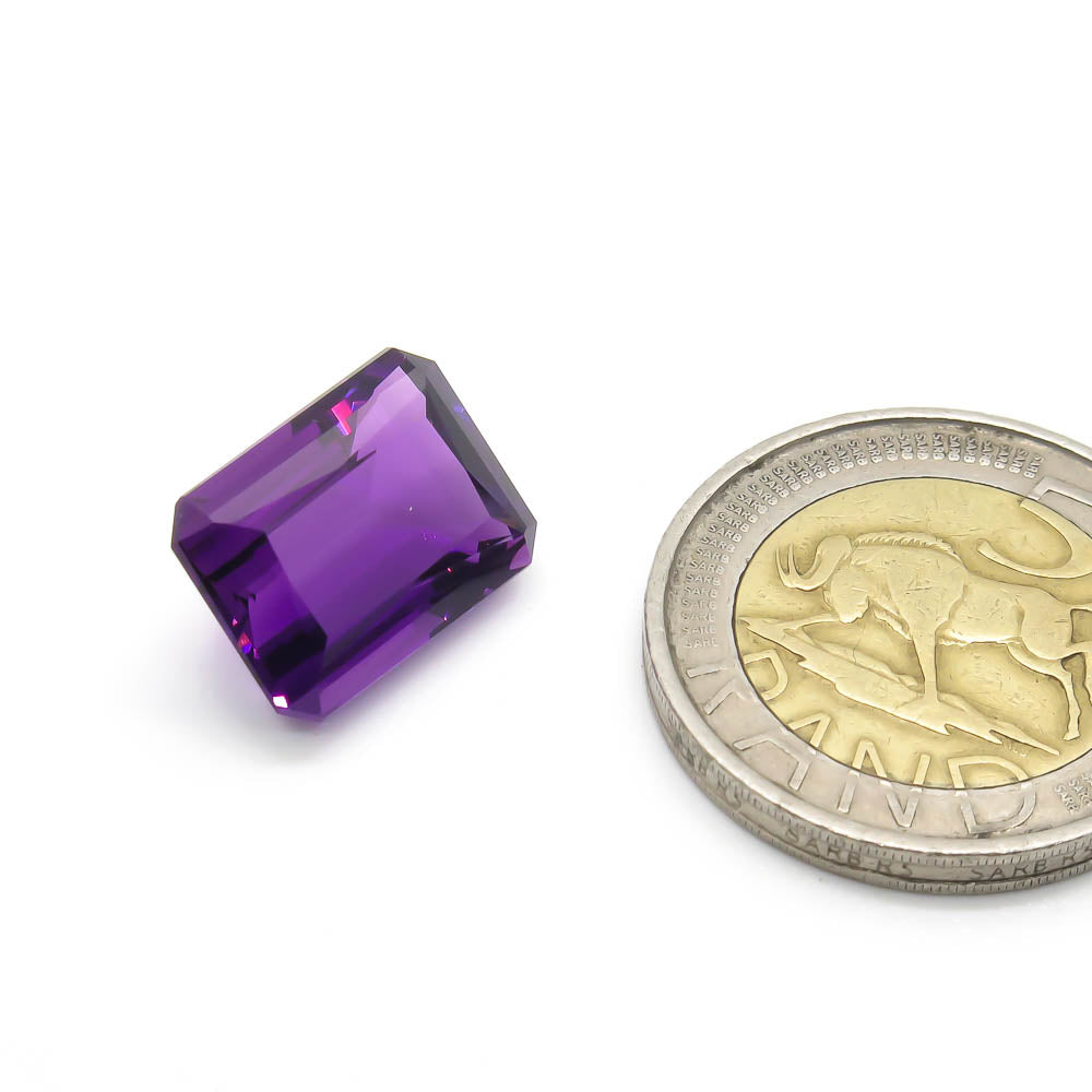 11.15 ct Octagon Faceted Amethyst