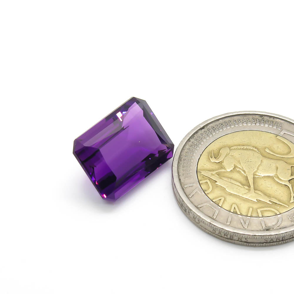 11.15 ct Octagon Faceted Amethyst