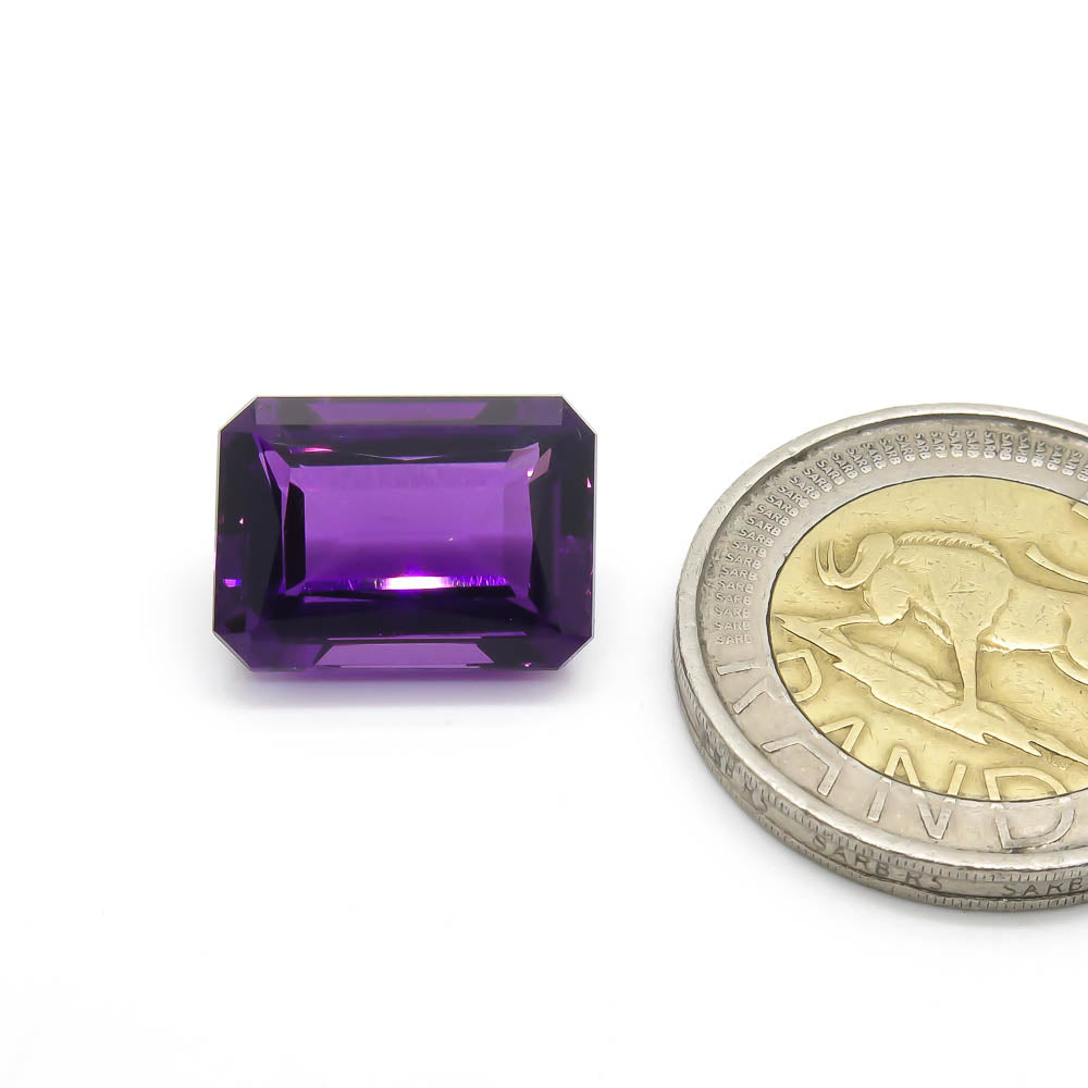 11.15 ct Octagon Faceted Amethyst