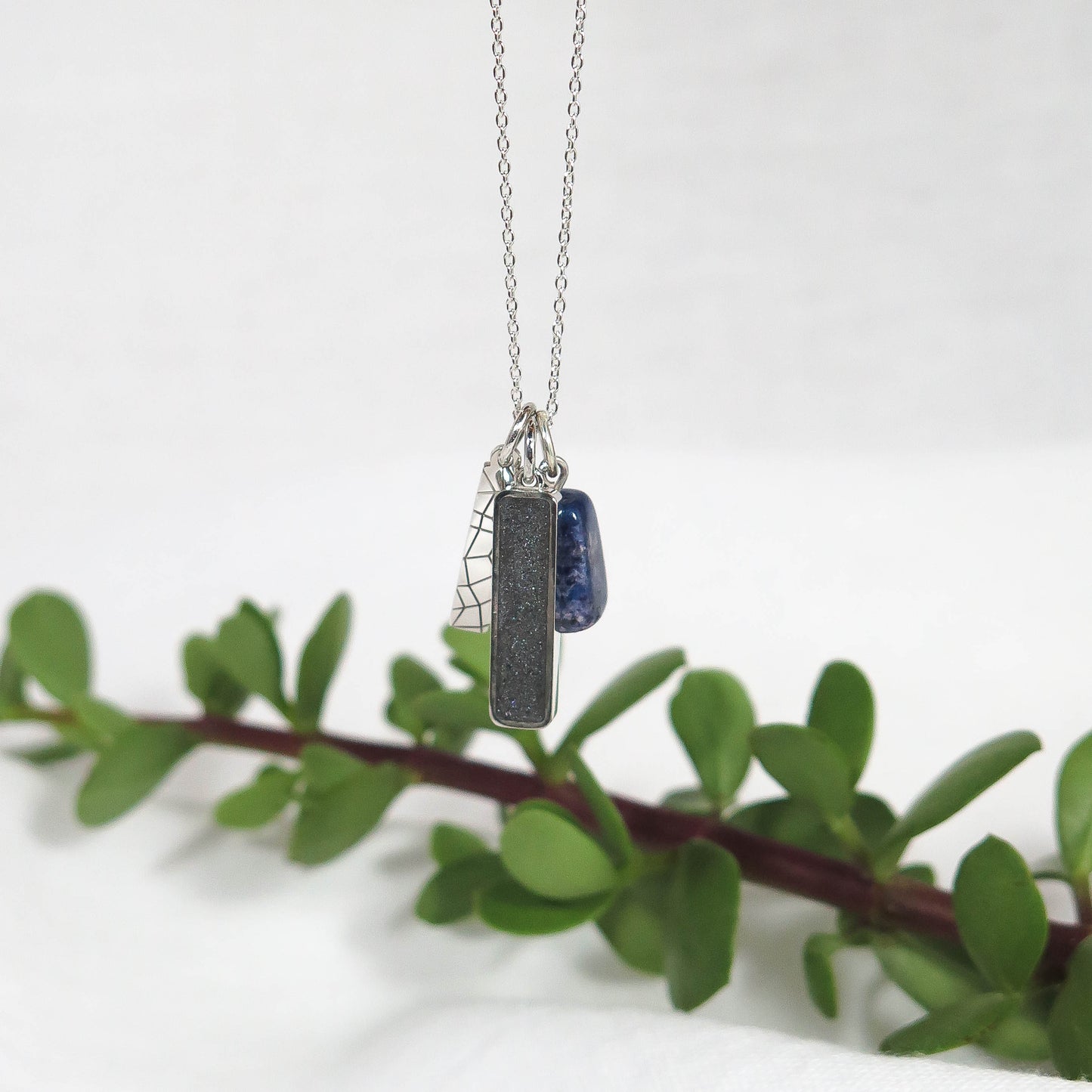 AFGRI PENDANT #2 MEMORIAL SET - ARGENTIUM & STERLING SILVER NECKLACE