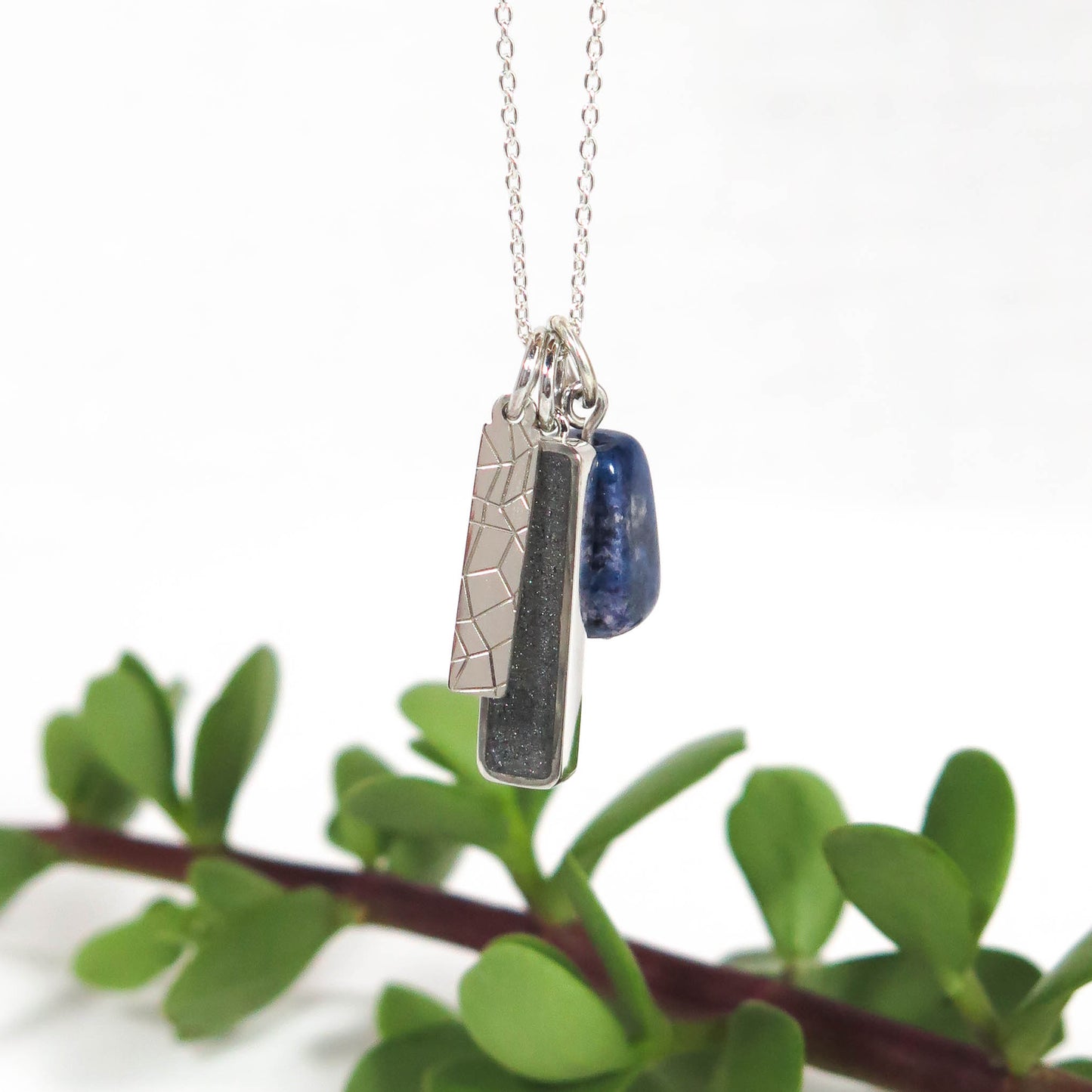 AFGRI PENDANT #2 MEMORIAL SET - ARGENTIUM & STERLING SILVER NECKLACE