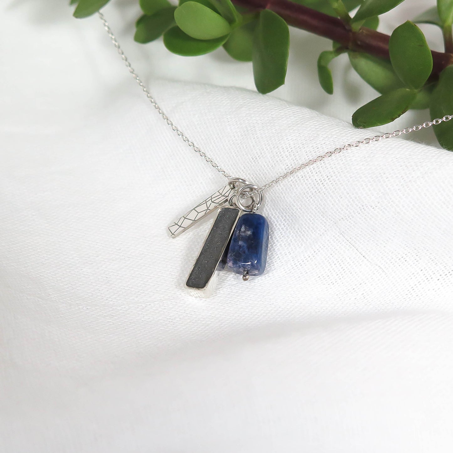 AFGRI PENDANT #2 MEMORIAL SET - ARGENTIUM & STERLING SILVER NECKLACE