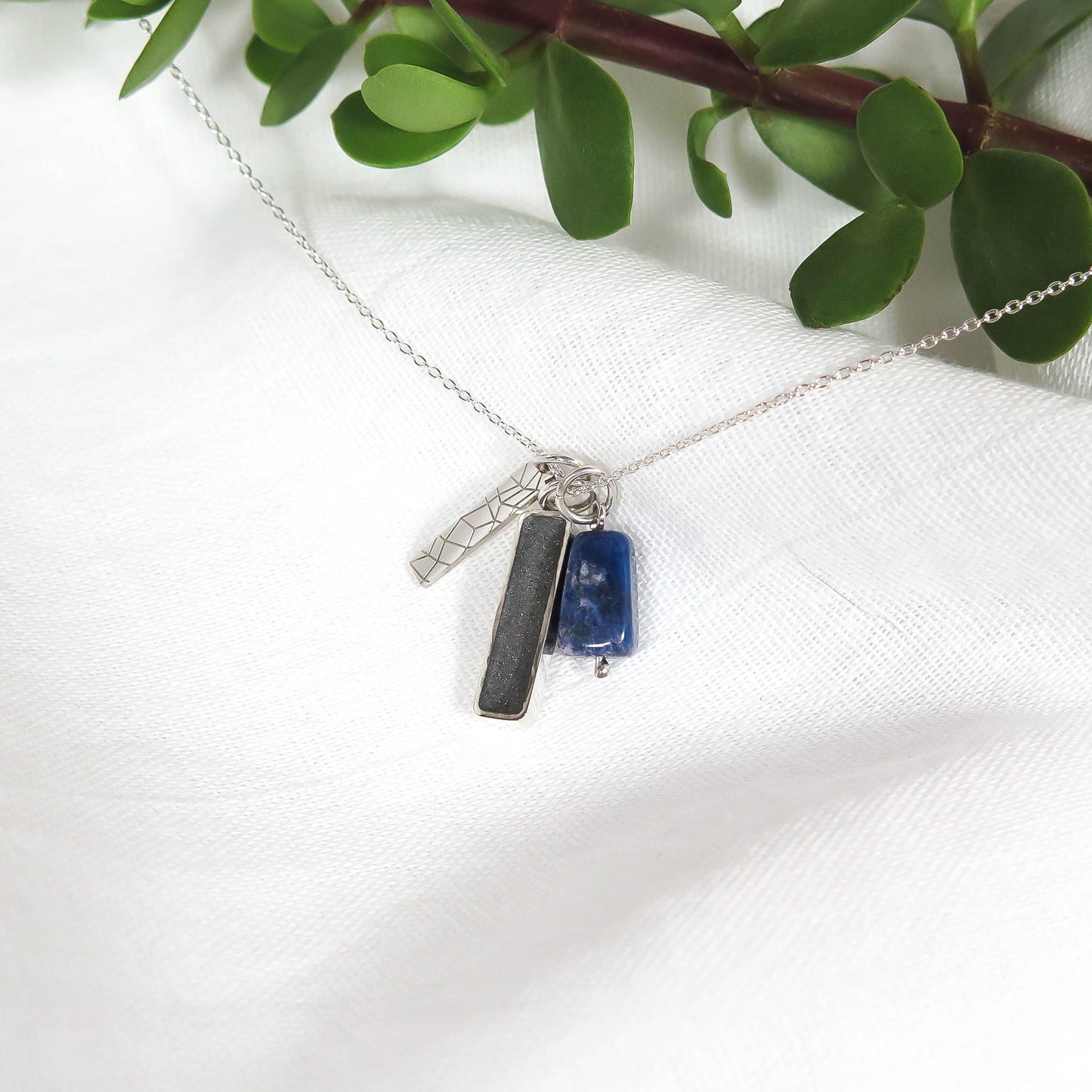 AFGRI PENDANT #2 MEMORIAL SET - ARGENTIUM & STERLING SILVER NECKLACE