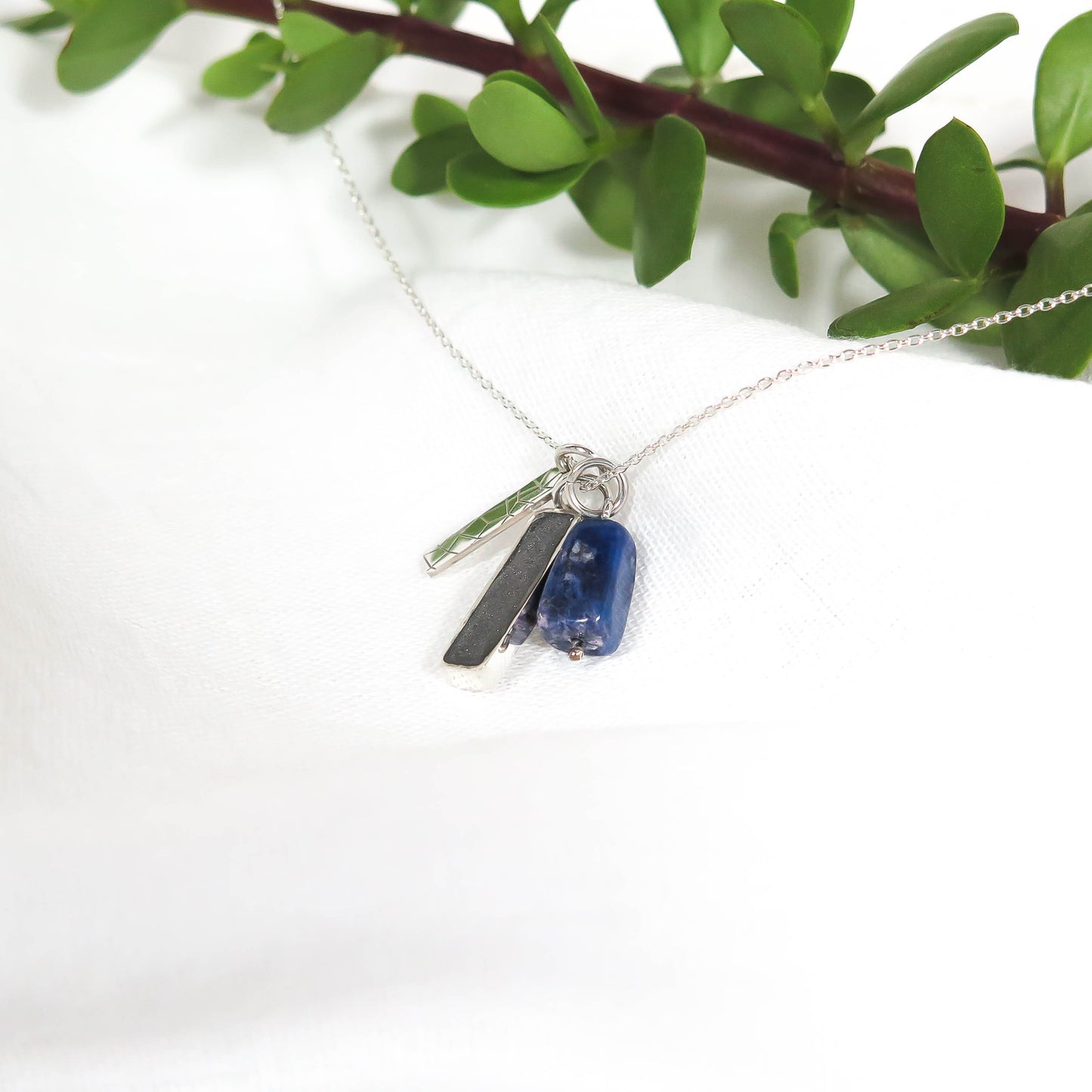 AFGRI PENDANT #2 MEMORIAL SET - ARGENTIUM & STERLING SILVER NECKLACE