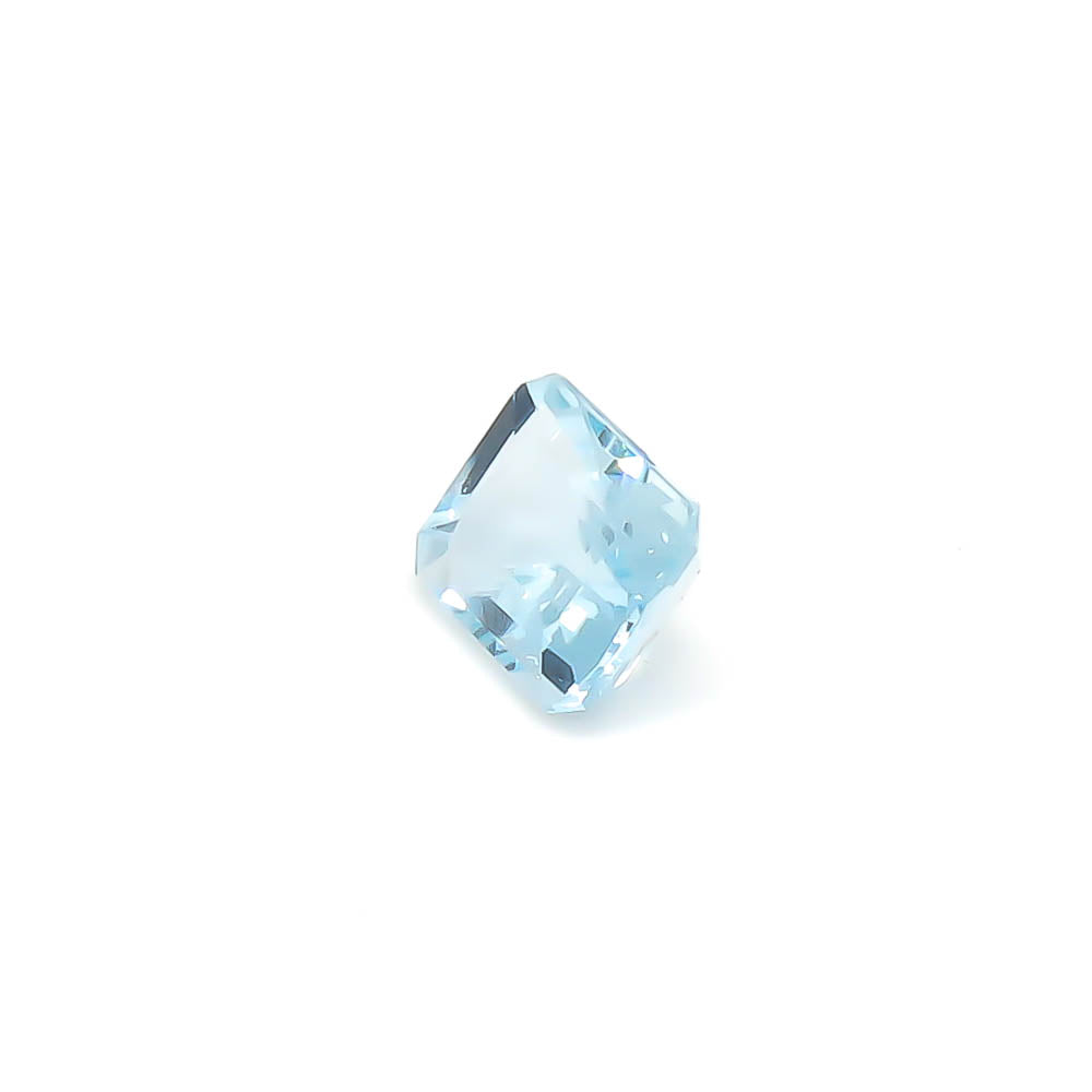 3.40 ct CERTIFIED Octagon Faceted Medium Blue Aquamarine