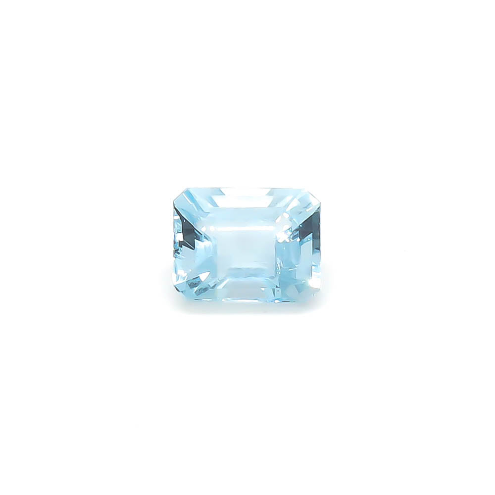 3.40 ct CERTIFIED Octagon Faceted Medium Blue Aquamarine
