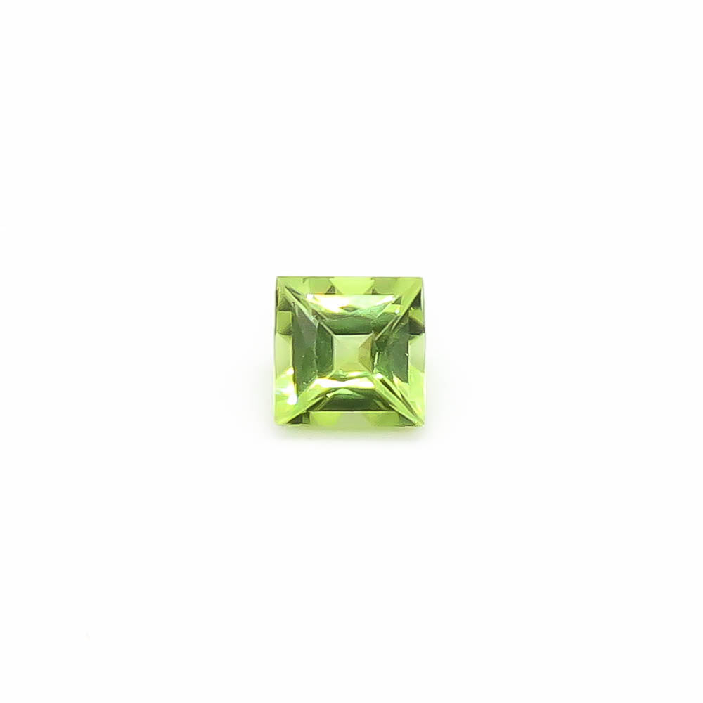 0.65 ct (5 mm) Square Faceted Burmese Peridot