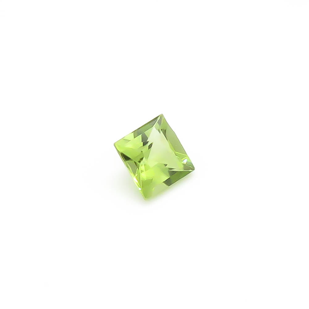 0.65 ct (5 mm) Square Faceted Burmese Peridot