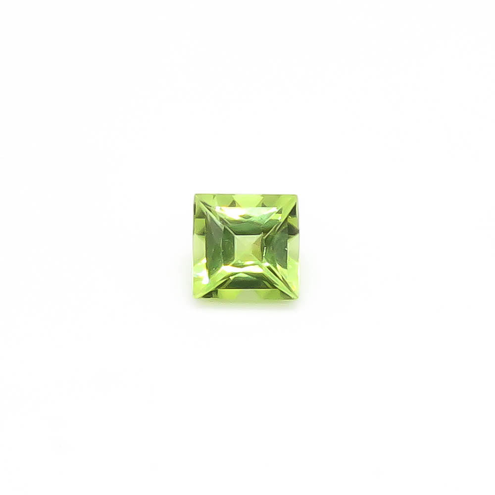 0.65 ct (5 mm) Square Faceted Burmese Peridot