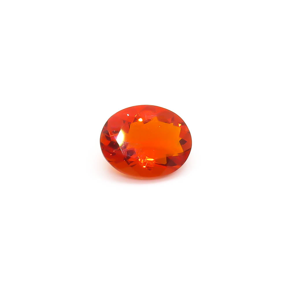 1.69 ct Oval Faceted Reddish-Orange Mexican Fire Opal
