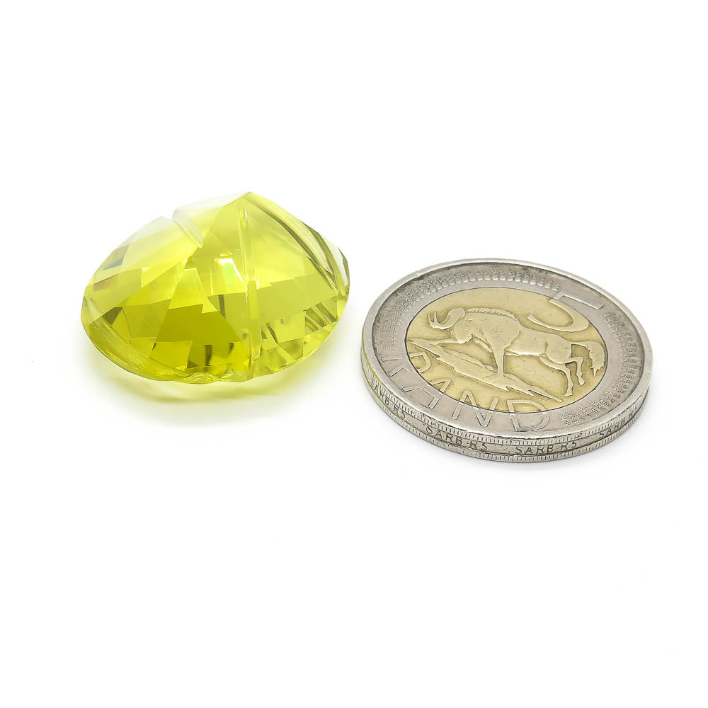 35.92 ct Designer Cut Lime Green Citrine (Lemon Quartz)