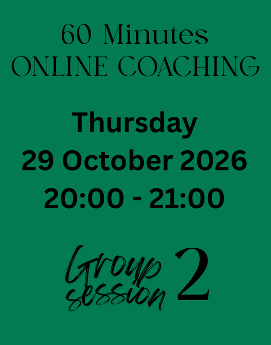 60 Min Online Coaching Thursday 29 October 20:00 - 21:00 PM SAST