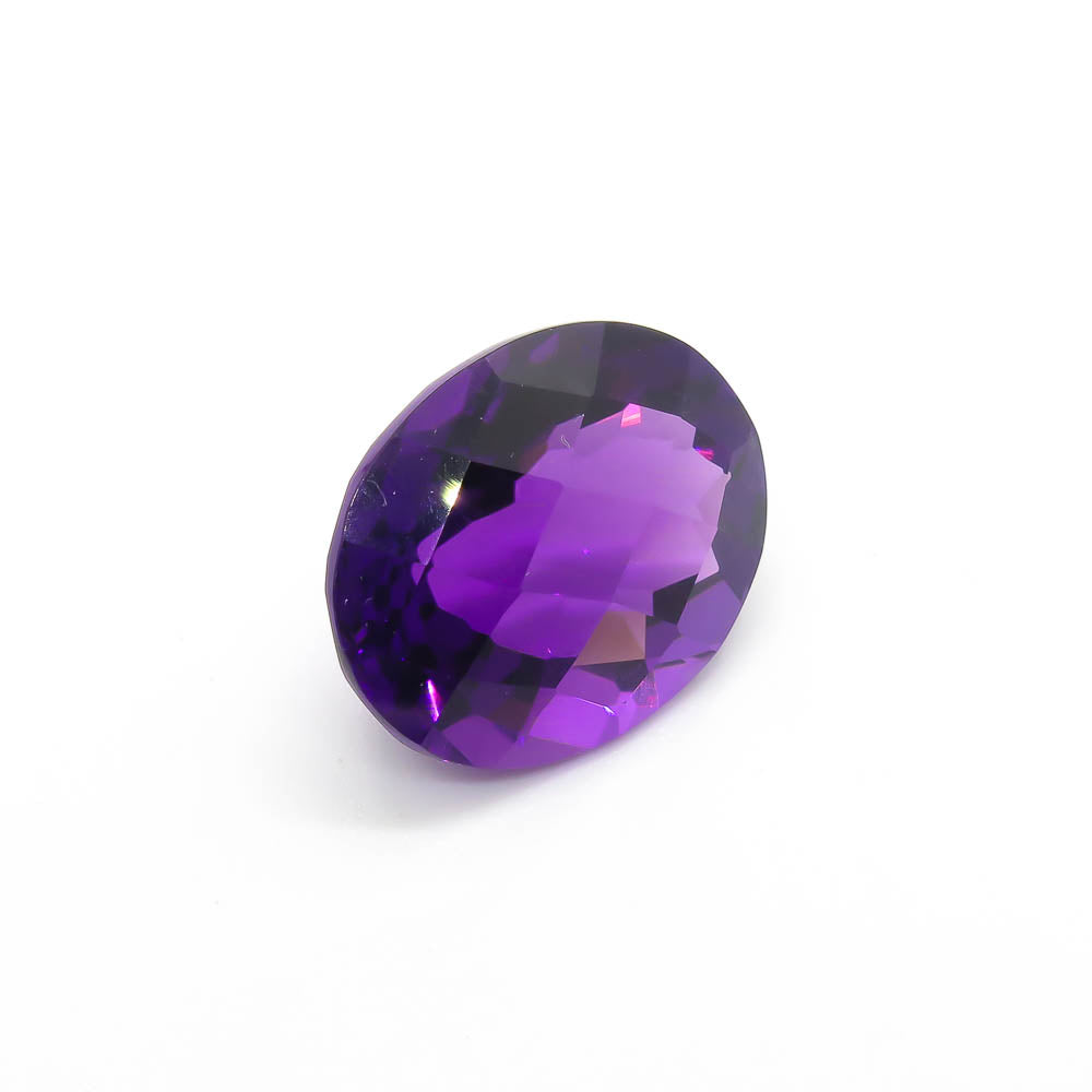 15.30 ct Oval Checkerbaord Amethyst