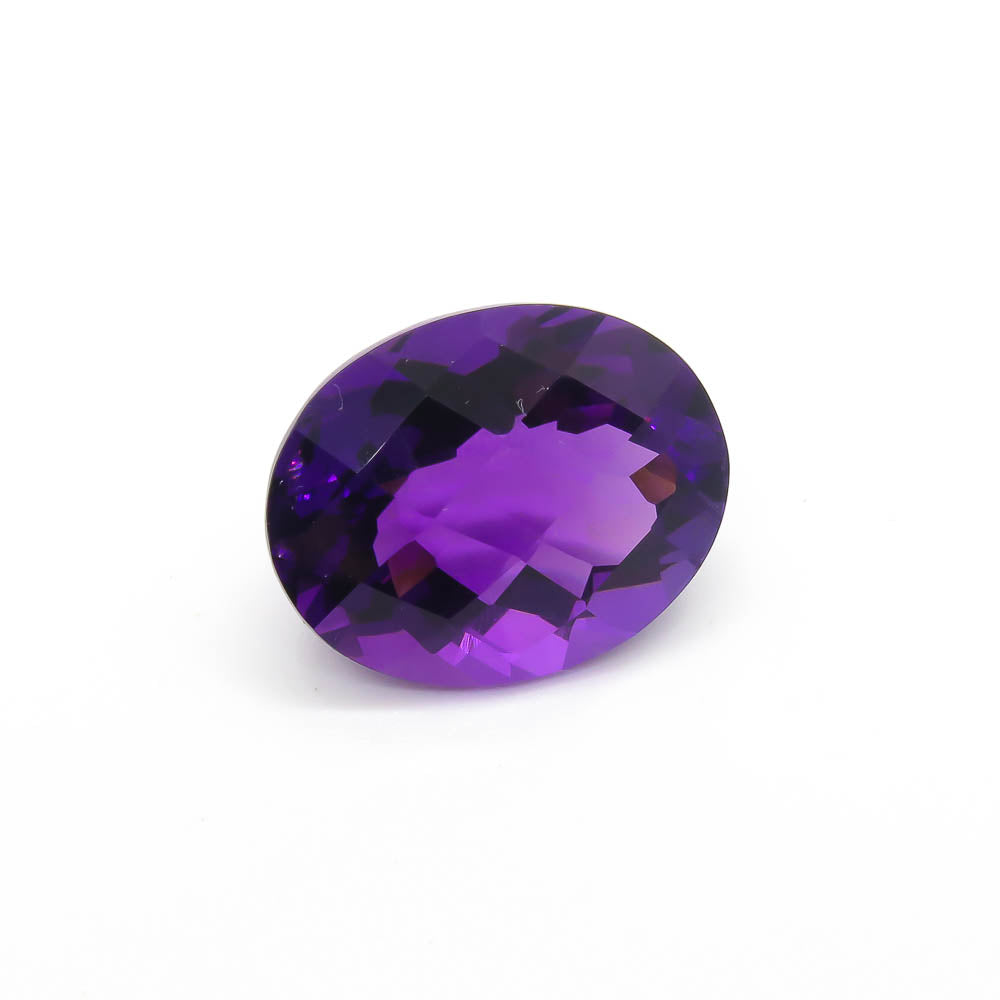 15.30 ct Oval Checkerbaord Amethyst