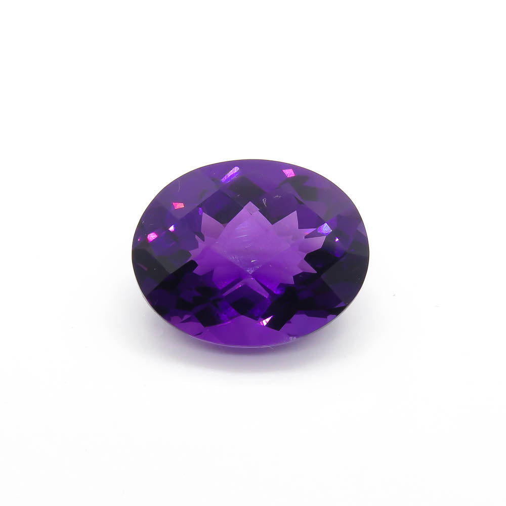 15.30 ct Oval Checkerbaord Amethyst