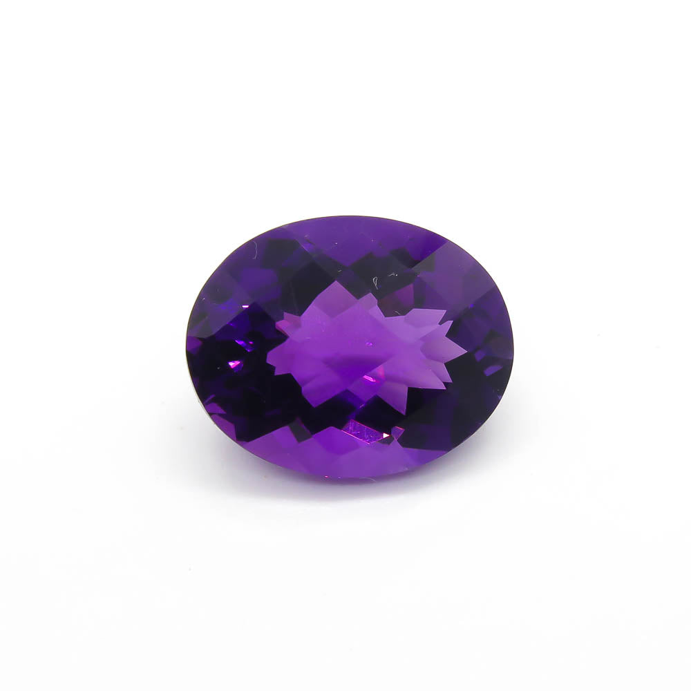 15.30 ct Oval Checkerbaord Amethyst