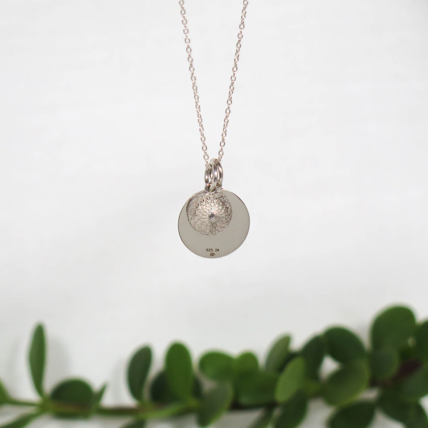 SALT PENDANT #3 MEMORIAL SET - PERIDOT ARGENTIUM SILVER NECKLACE