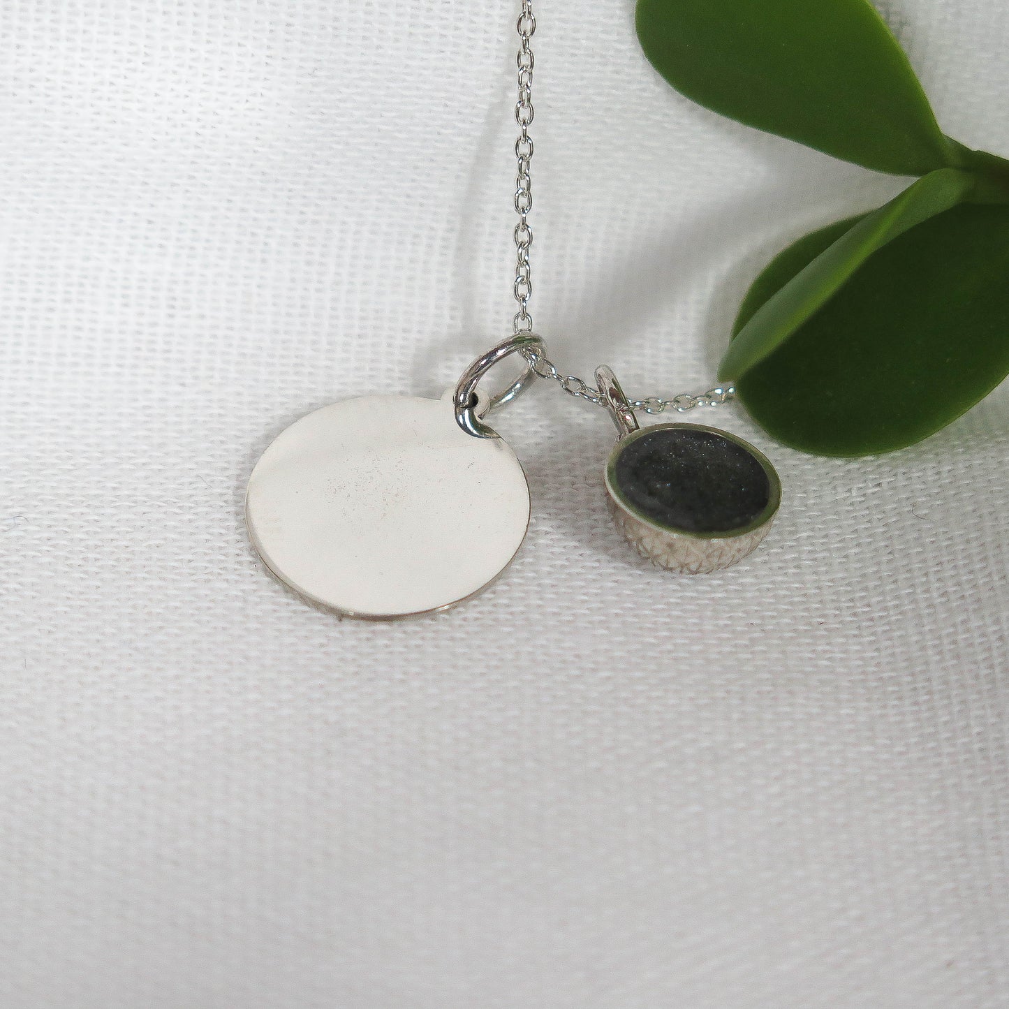 SALT PENDANT #3 MEMORIAL SET - PERIDOT ARGENTIUM SILVER NECKLACE