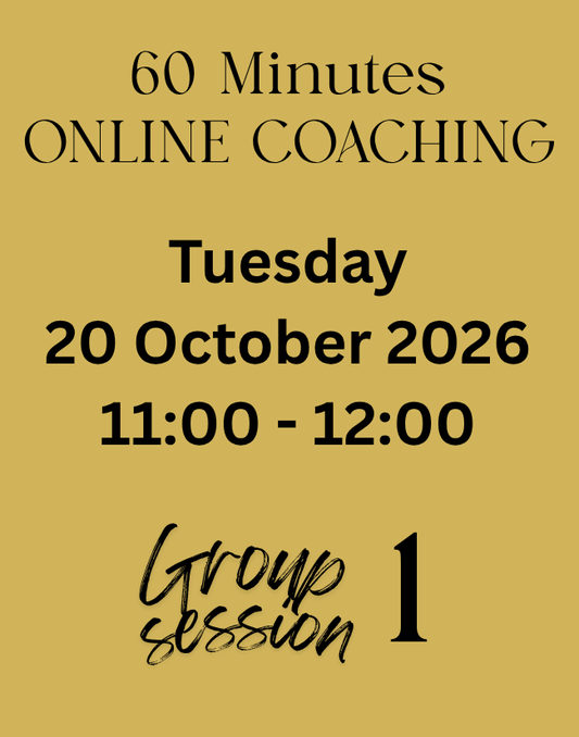 60 Min Online Coaching Tuesday 20 October 11:00 - 12:00 AM SAST