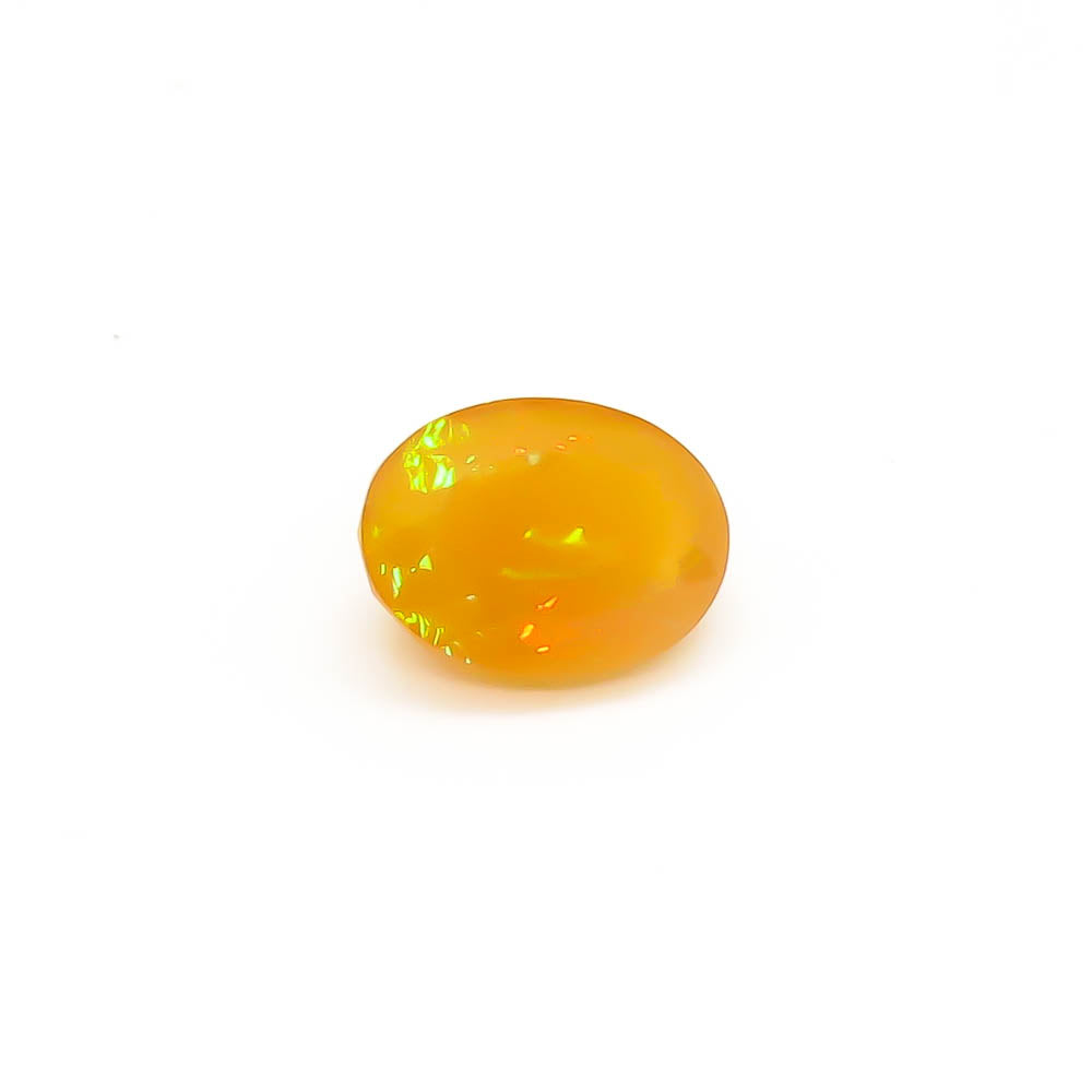 1.67 ct Oval Faceted Deep Yellowish-Orange (With Play-Of-Colour) Mexican Fire Opal