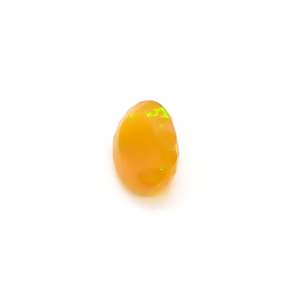 1.67 ct Oval Faceted Deep Yellowish-Orange (With Play-Of-Colour) Mexican Fire Opal