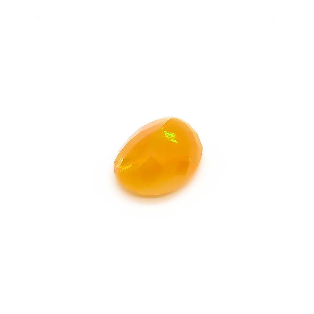 1.67 ct Oval Faceted Deep Yellowish-Orange (With Play-Of-Colour) Mexican Fire Opal