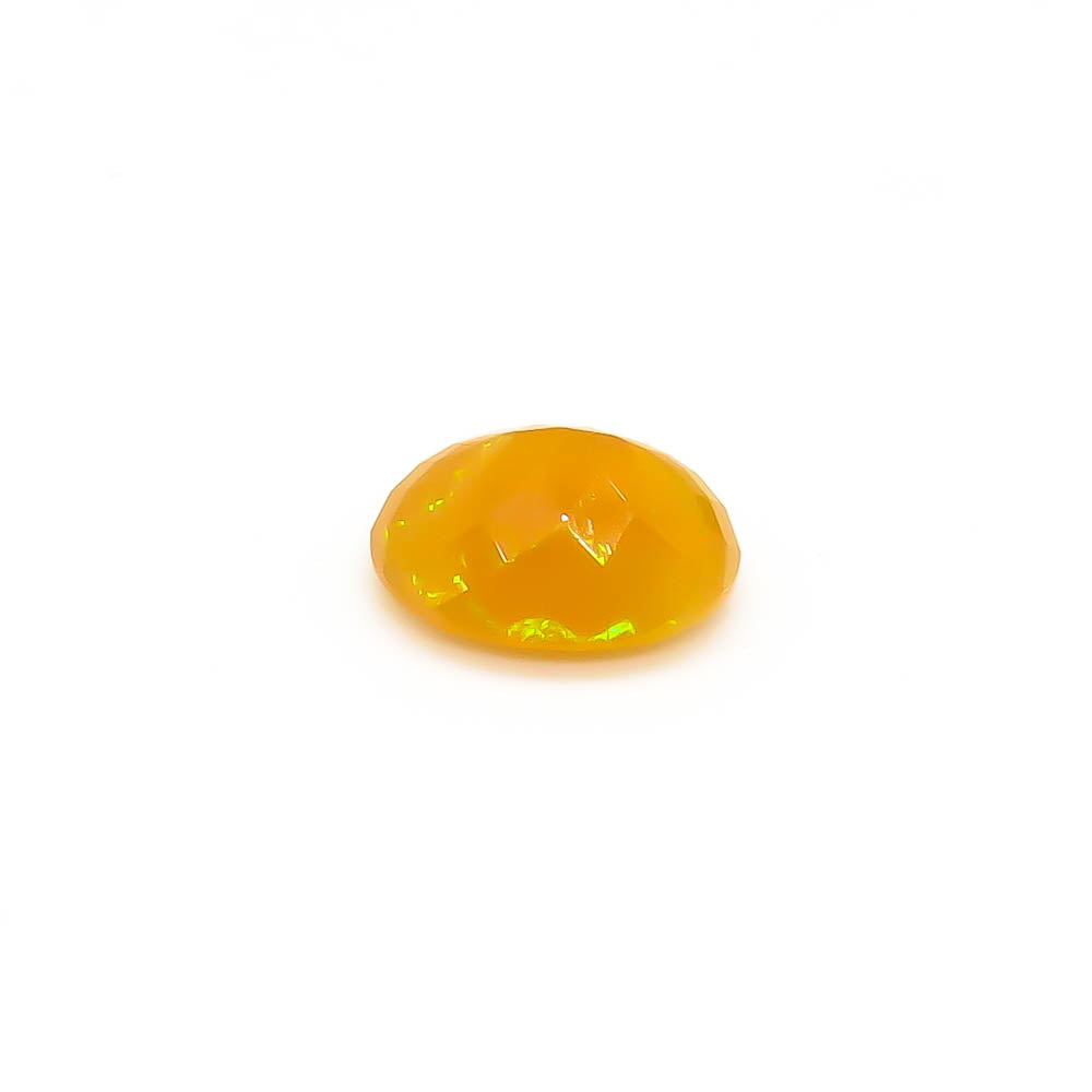 1.67 ct Oval Faceted Deep Yellowish-Orange (With Play-Of-Colour) Mexican Fire Opal