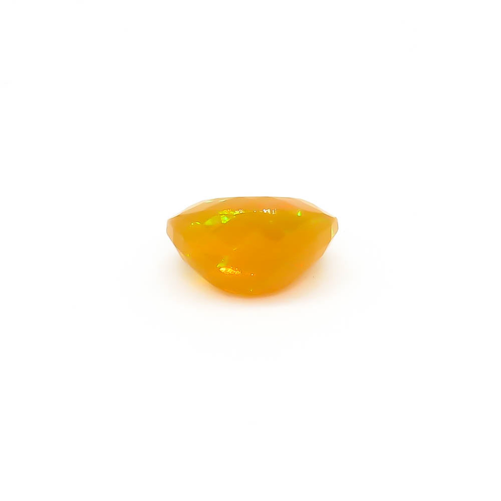 1.67 ct Oval Faceted Deep Yellowish-Orange (With Play-Of-Colour) Mexican Fire Opal