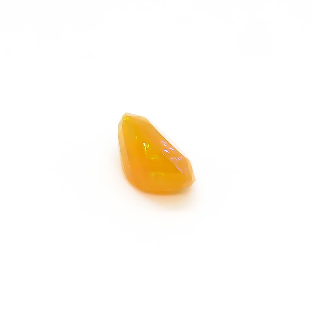 1.67 ct Oval Faceted Deep Yellowish-Orange (With Play-Of-Colour) Mexican Fire Opal