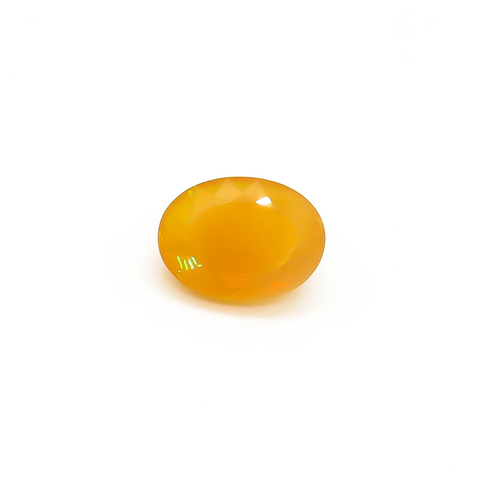 1.67 ct Oval Faceted Deep Yellowish-Orange (With Play-Of-Colour) Mexican Fire Opal