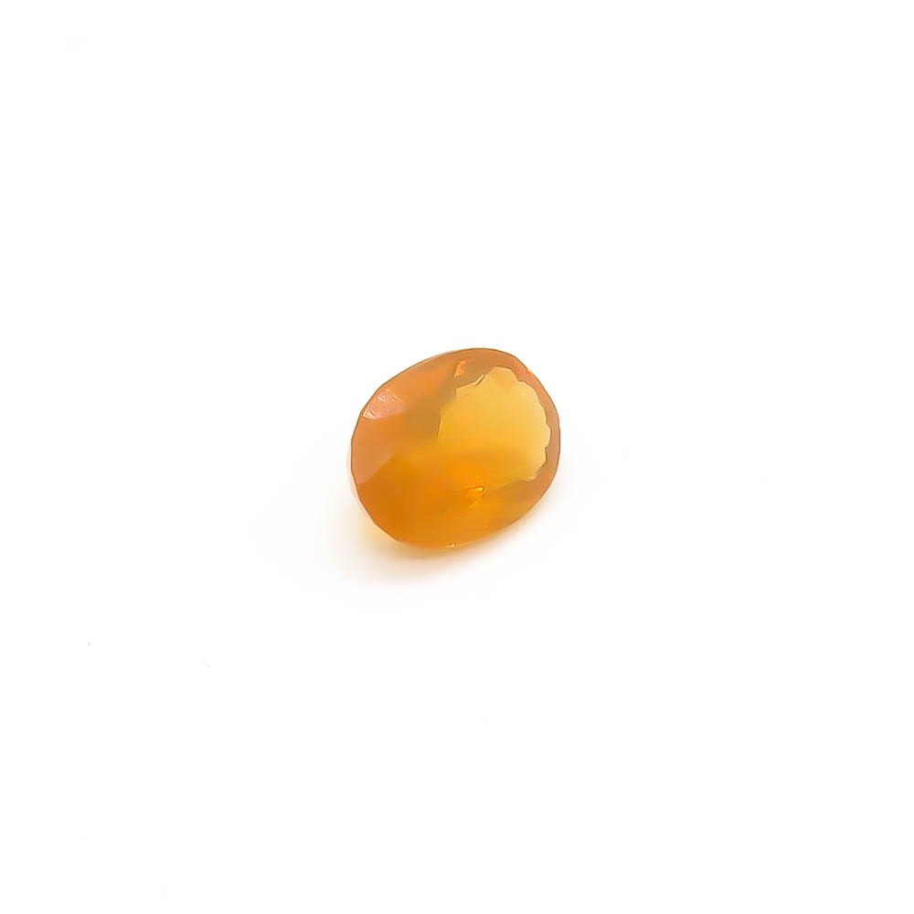 0.72 ct Oval Faceted Orange Mexican Fire Opal