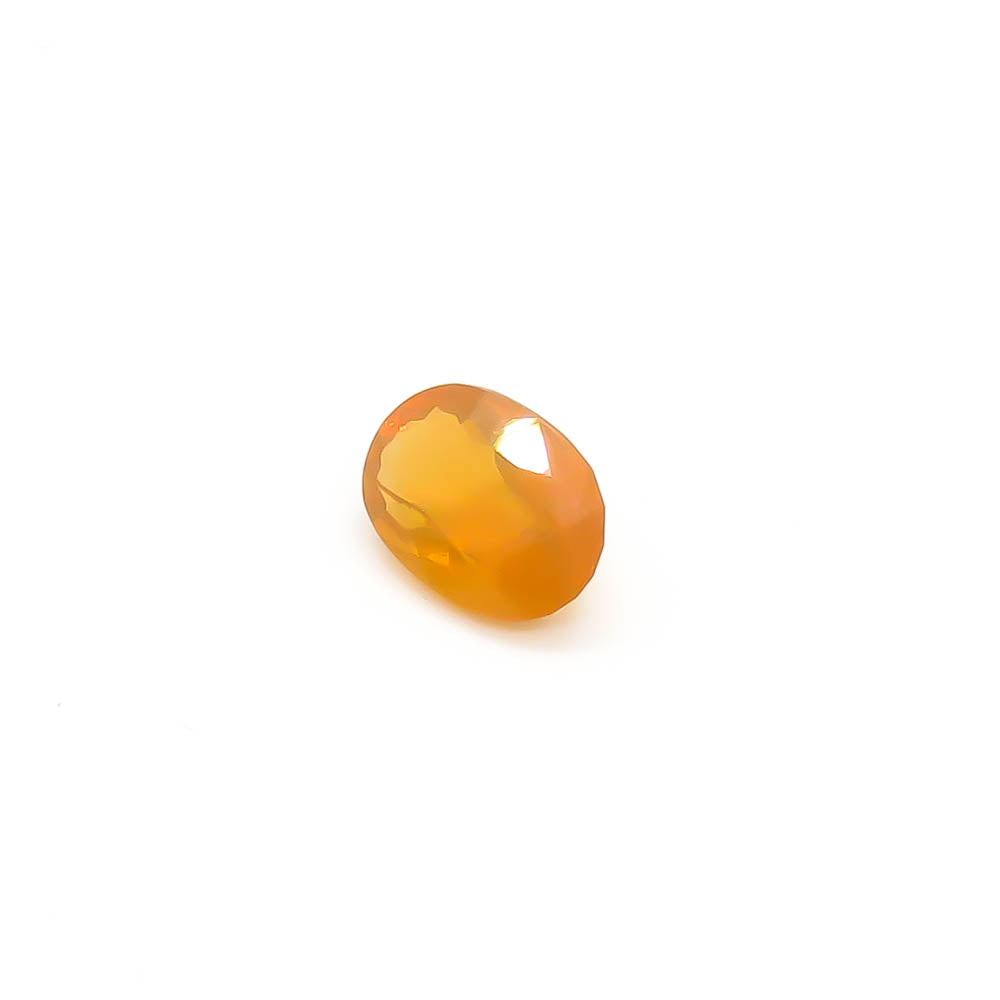 0.72 ct Oval Faceted Orange Mexican Fire Opal