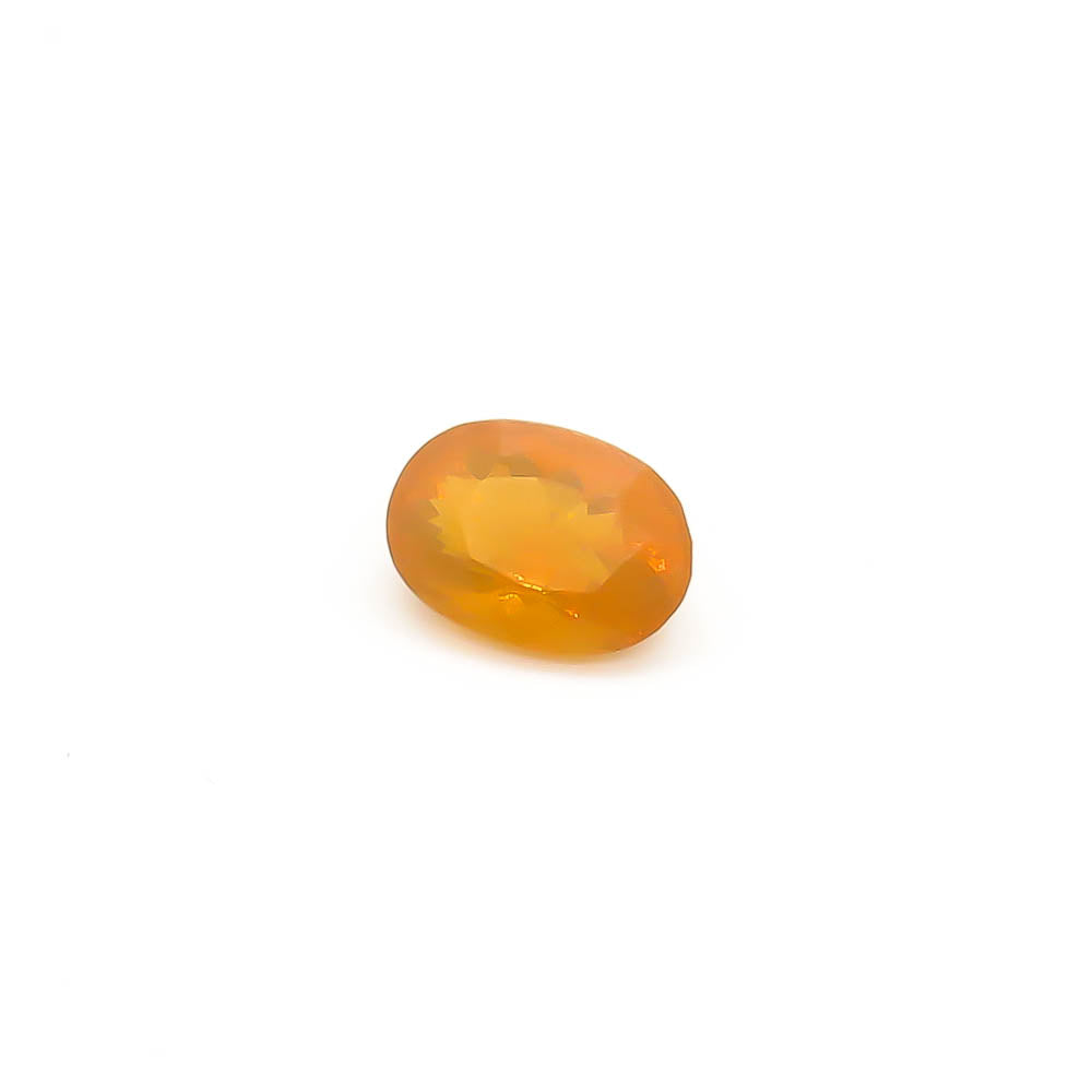 0.72 ct Oval Faceted Orange Mexican Fire Opal