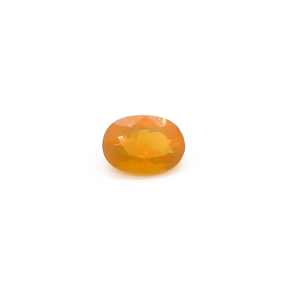 0.72 ct Oval Faceted Orange Mexican Fire Opal