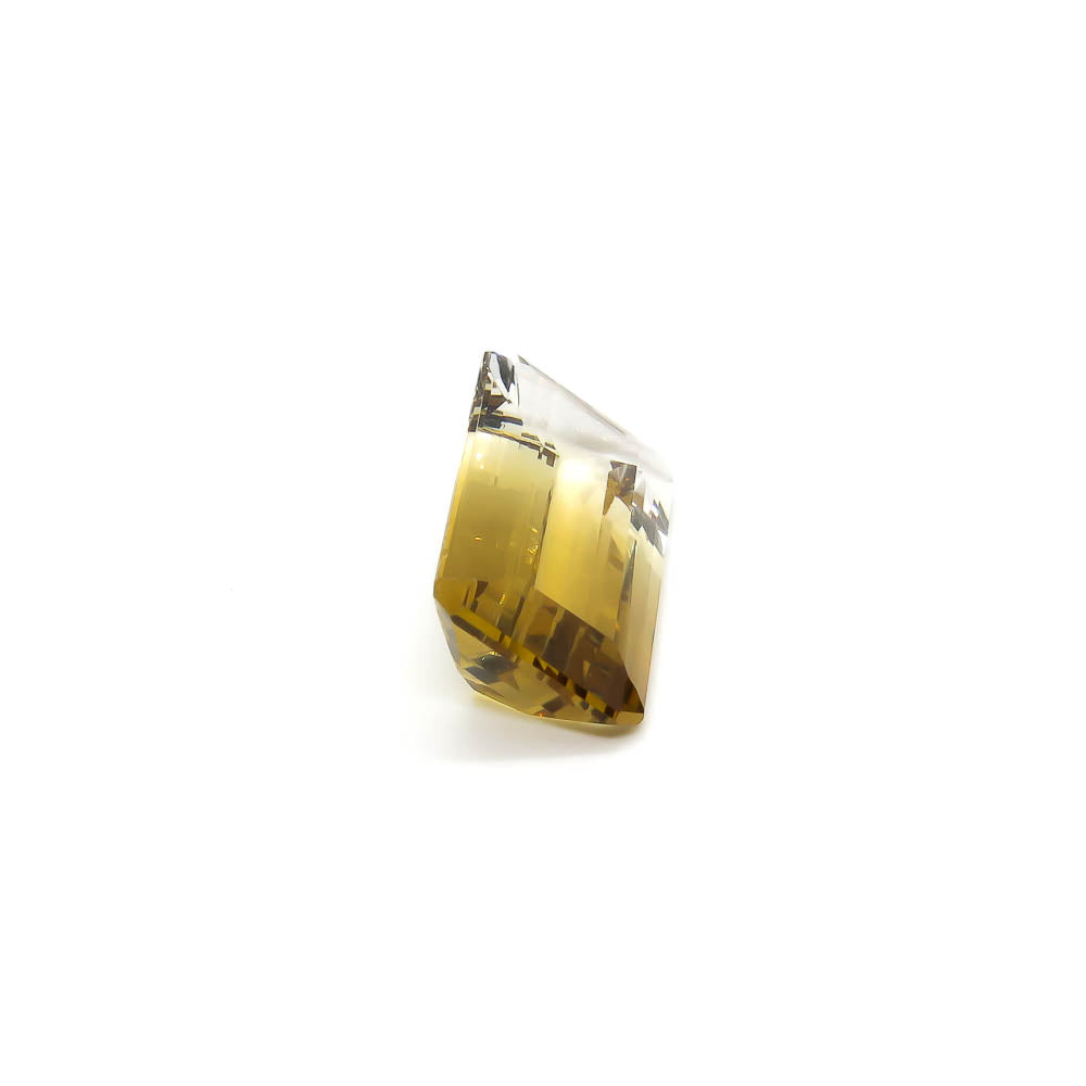 15.06 ct Octagon Faceted Bi-Colour Yellow to Colourless Citrine