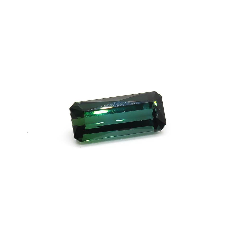 8.57 ct Octagon Faceted Bi-Colour Blue-Green & Forest-Green Tourmaline