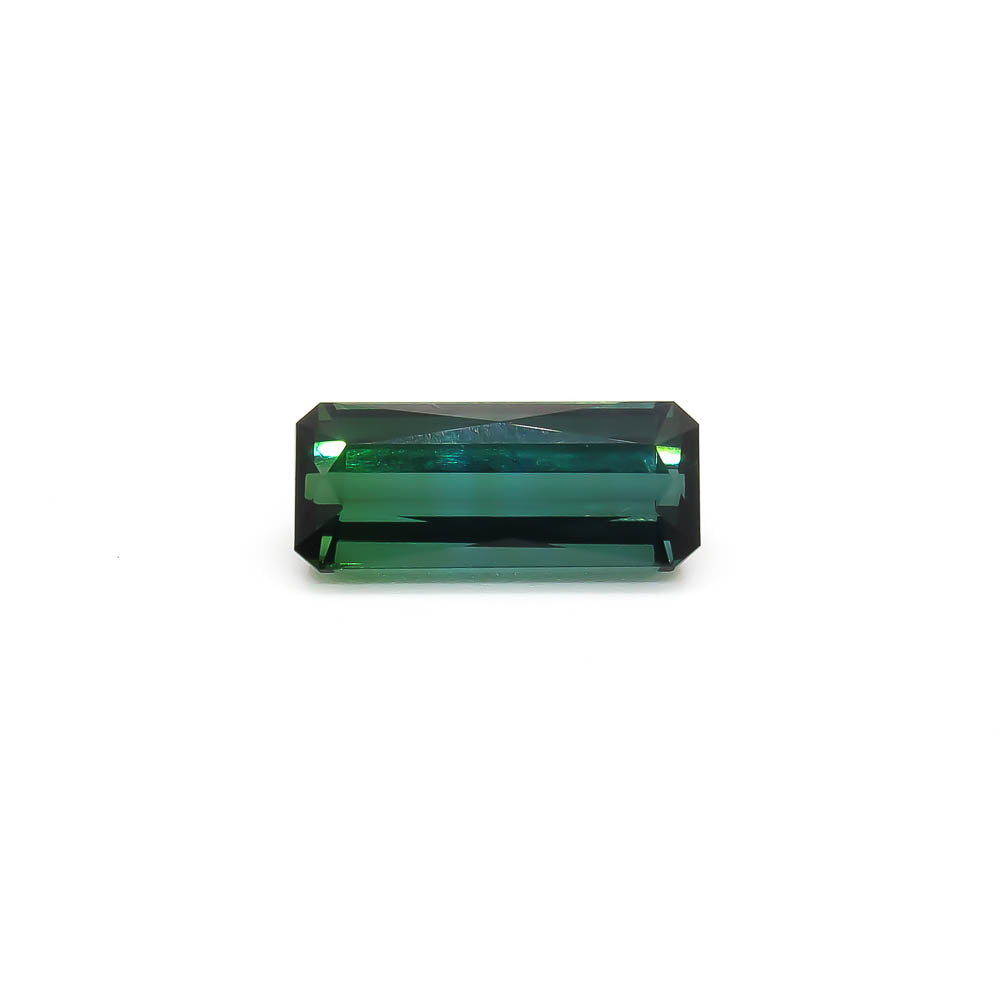 8.57 ct Octagon Faceted Bi-Colour Blue-Green & Forest-Green Tourmaline