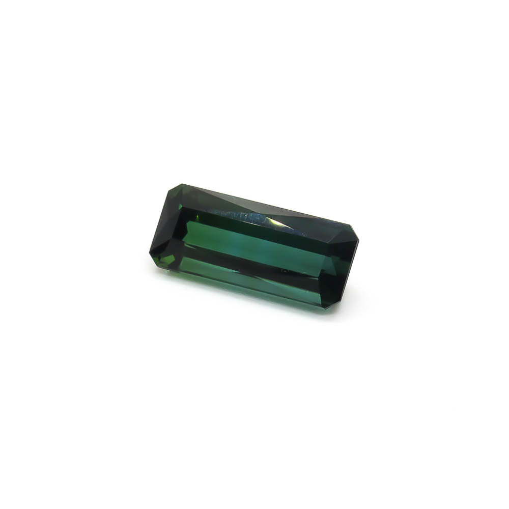 8.57 ct Octagon Faceted Bi-Colour Blue-Green & Forest-Green Tourmaline