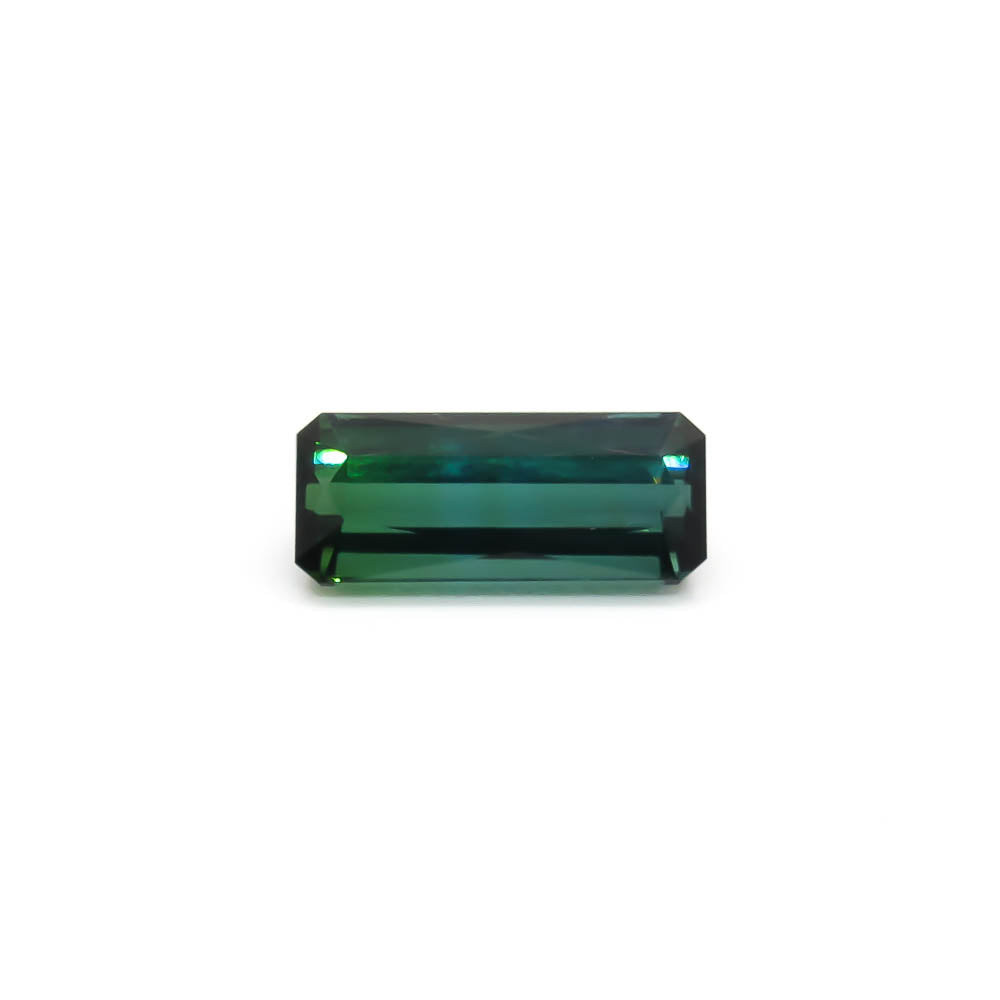 8.57 ct Octagon Faceted Bi-Colour Blue-Green & Forest-Green Tourmaline