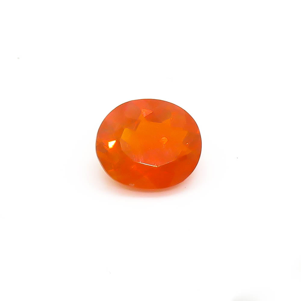 1.19 ct Oval Faceted Orange Mexican Fire Opal