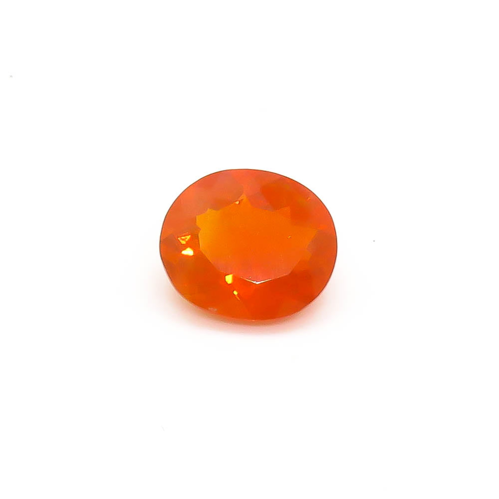 1.19 ct Oval Faceted Orange Mexican Fire Opal