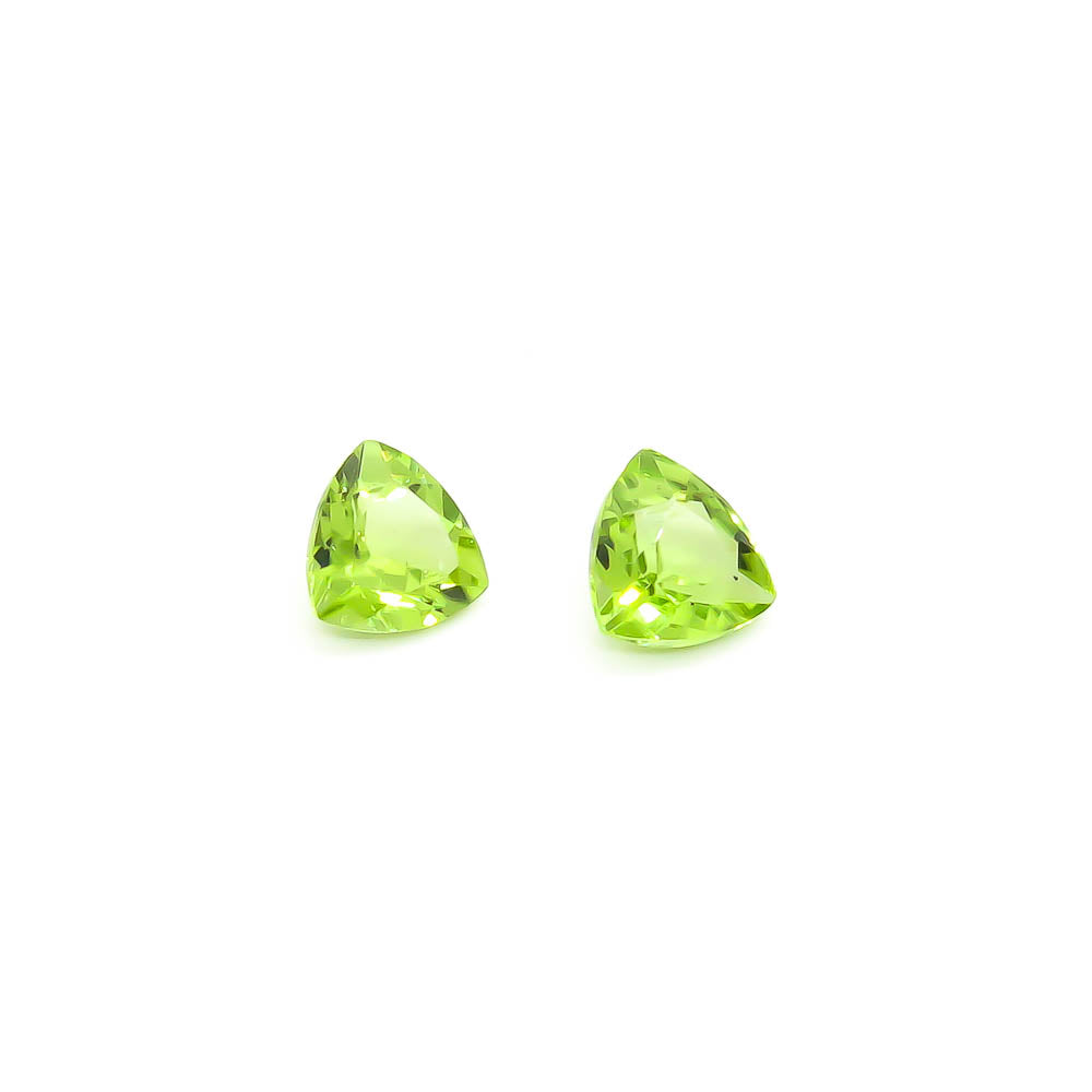 3.33 ct Trilliant Cut Pakistan Peridot Set Of 2 Stones