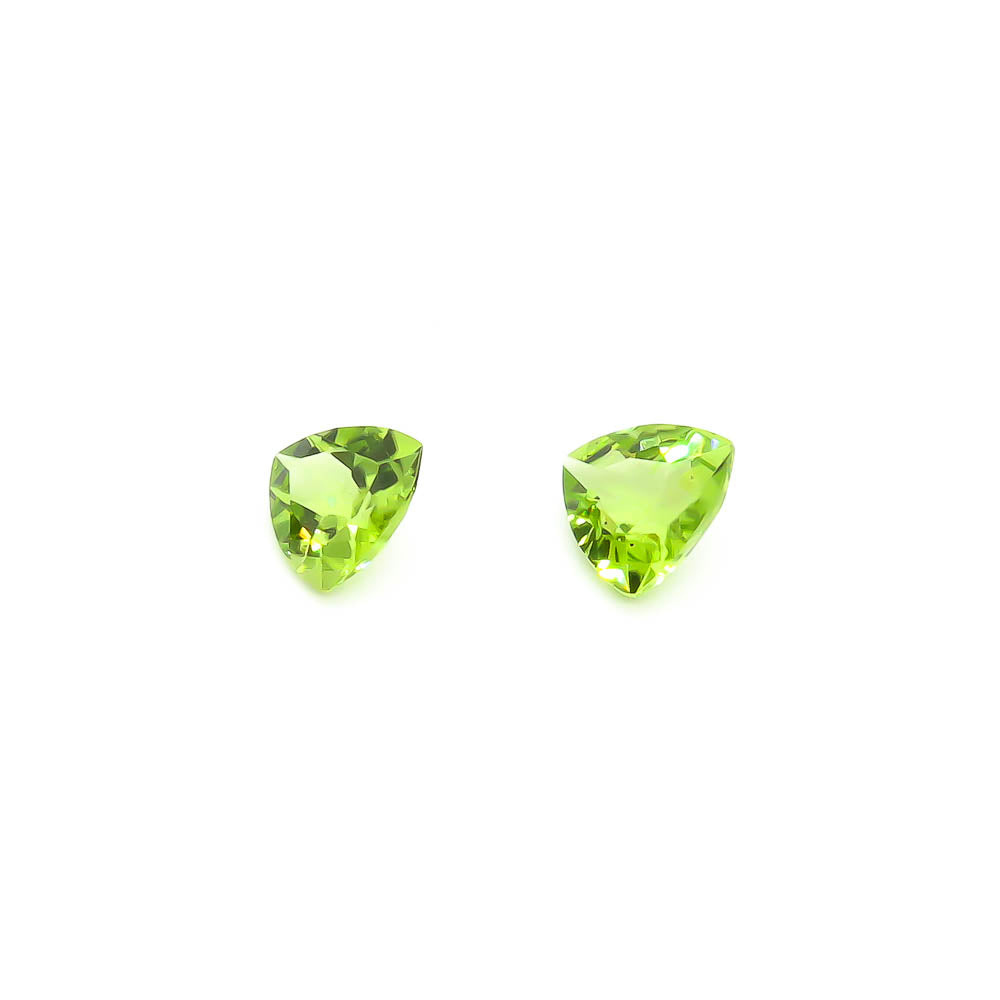 3.33 ct Trilliant Cut Pakistan Peridot Set Of 2 Stones