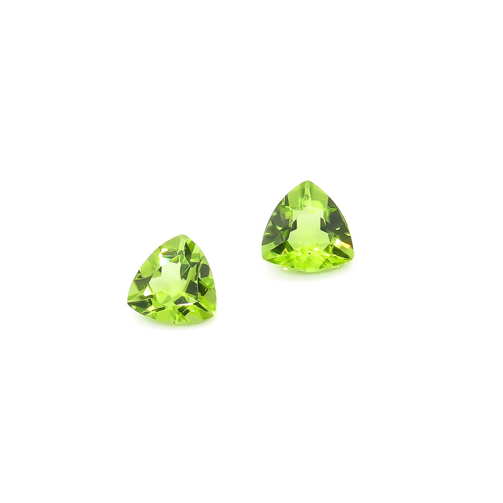 3.33 ct Trilliant Cut Pakistan Peridot Set Of 2 Stones