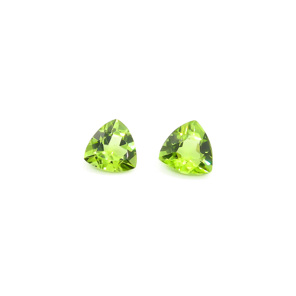 3.33 ct Trilliant Cut Pakistan Peridot Set Of 2 Stones