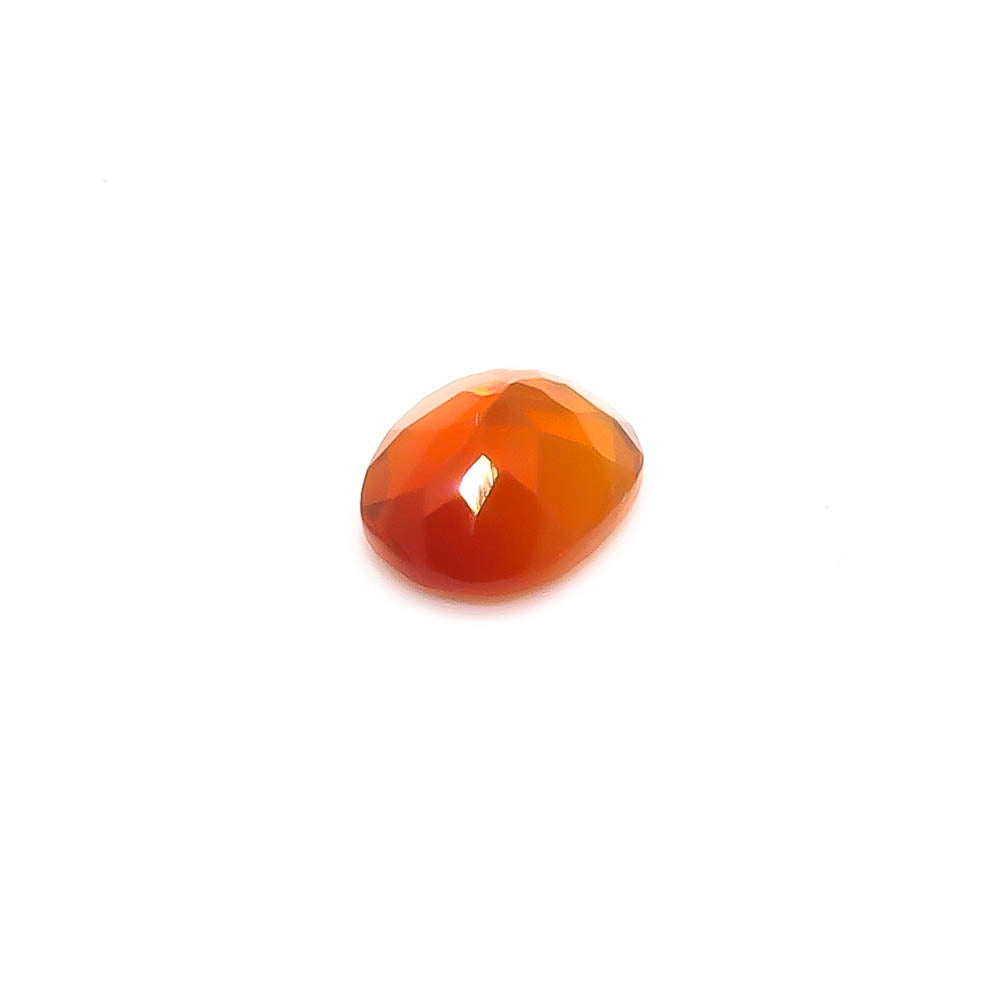 0.85 ct Oval Faceted Reddish-Orange Mexican Fire Opal