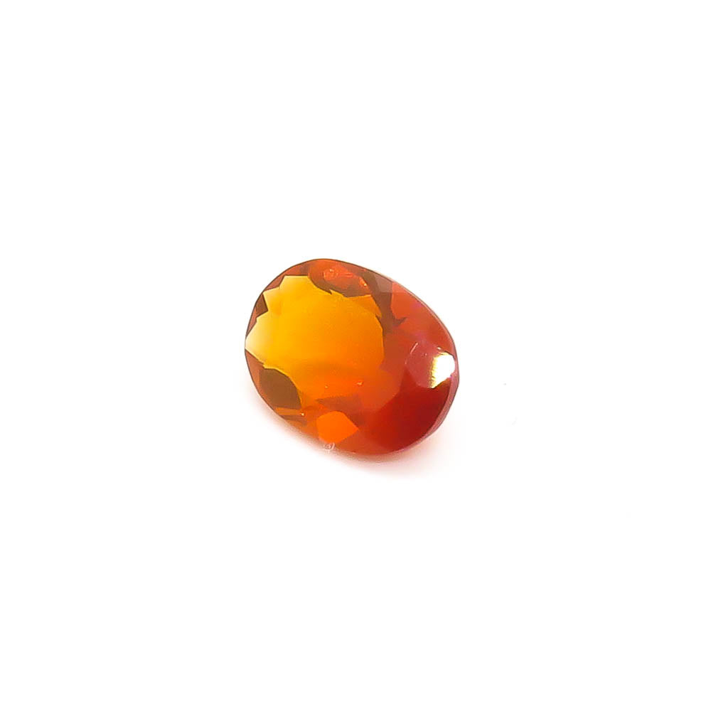 0.85 ct Oval Faceted Reddish-Orange Mexican Fire Opal