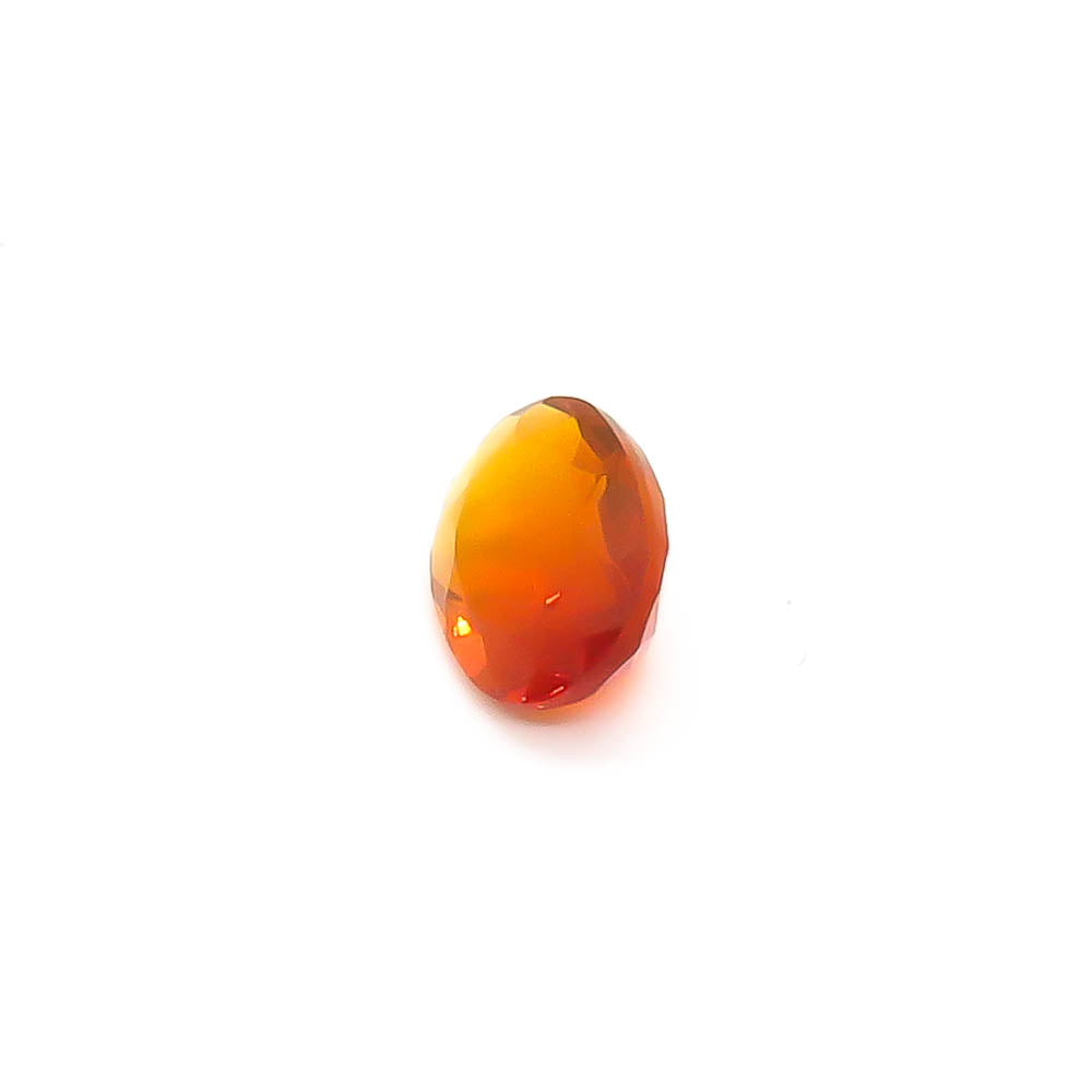 0.85 ct Oval Faceted Reddish-Orange Mexican Fire Opal