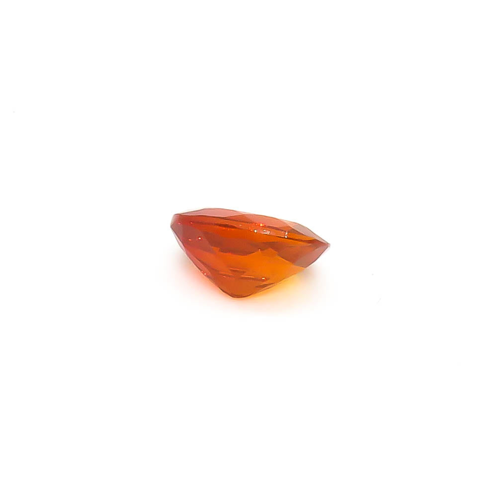 0.85 ct Oval Faceted Reddish-Orange Mexican Fire Opal